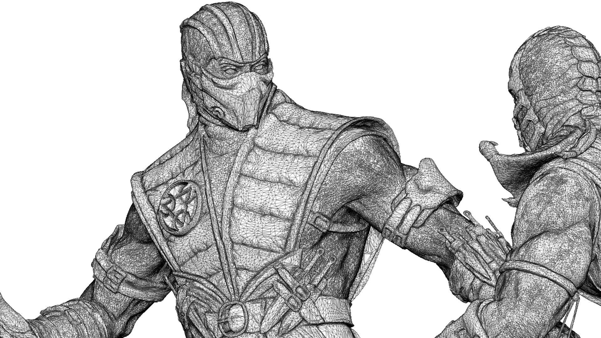 SCORPION VS SUB-ZERO for 3D PRINT STL  3D print model_38