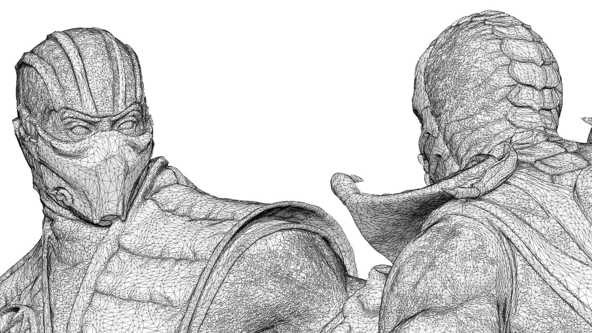 SCORPION VS SUB-ZERO for 3D PRINT STL  3D print model_3