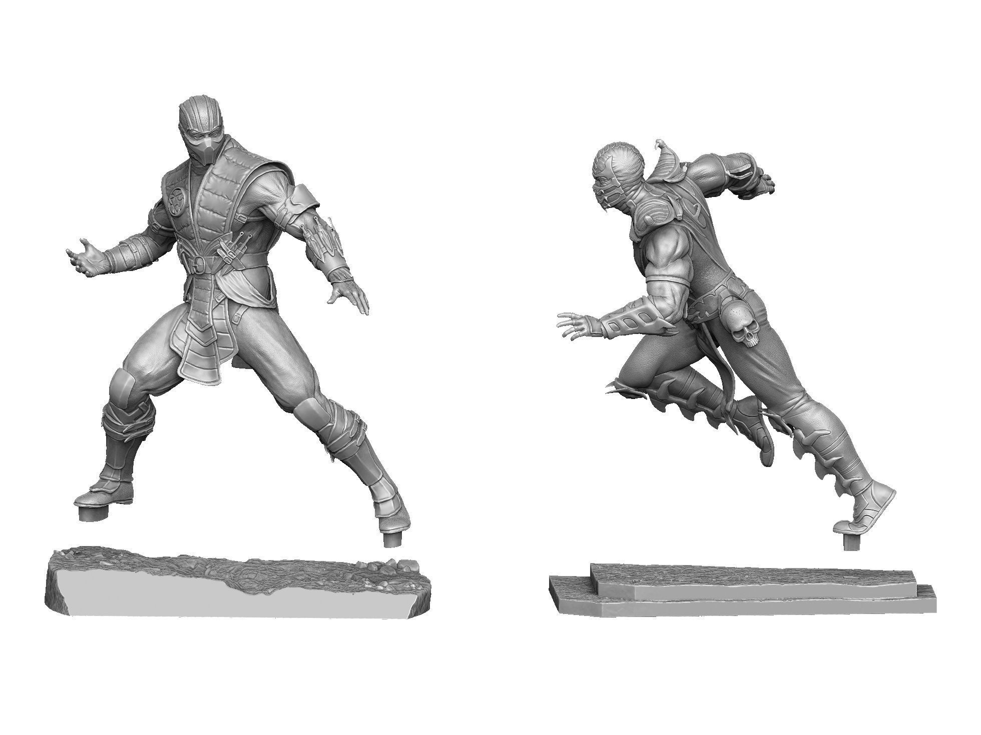 SCORPION VS SUB-ZERO for 3D PRINT STL  3D print model_1