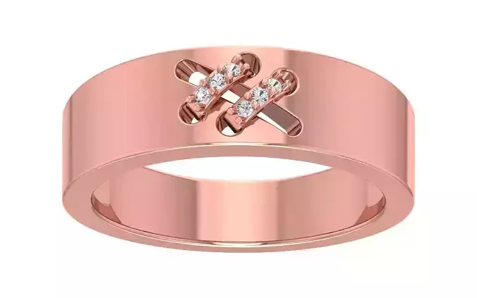 Solitaire Women Band Ring 3dm STL OBJ FBX Renders Details 3D print model