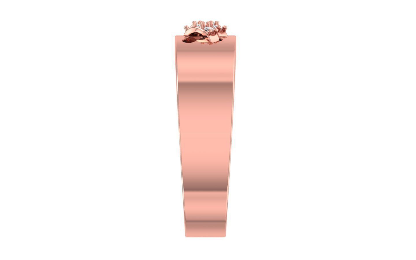 Solitaire Women Band Ring 3dm STL OBJ FBX Renders Details 3D print model_2