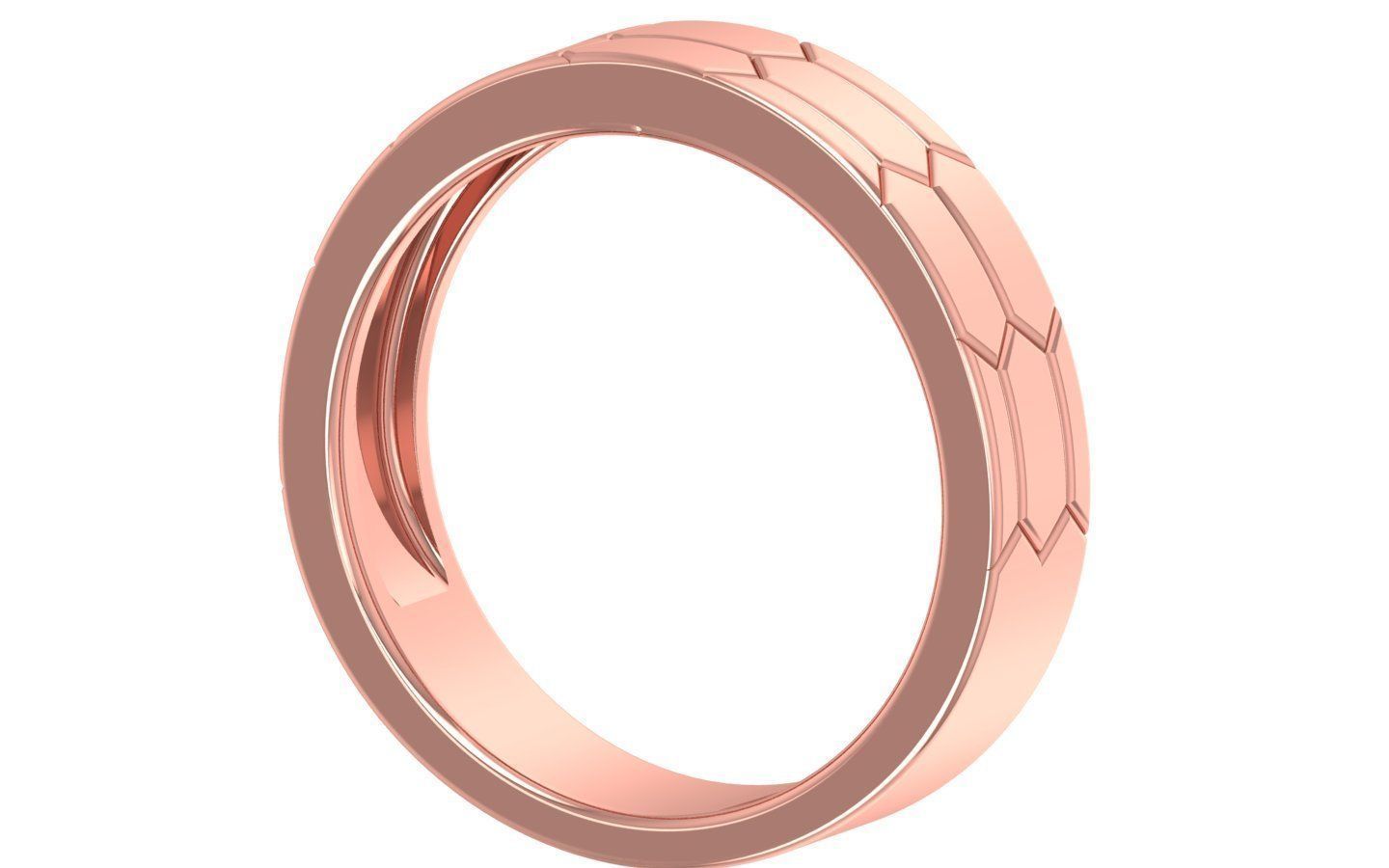 Solitaire Women Band Ring 3dm STL OBJ FBX Renders Details 3D print model_2