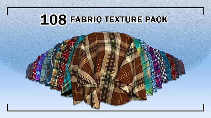 108 Fabric Texture Pack Low-poly 3D model