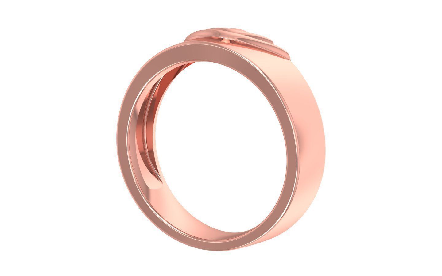 Solitaire Women Band Ring 3dm STL OBJ FBX Renders Details 3D print model_1