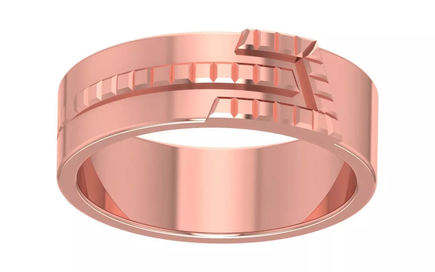 Solitaire Women Band Ring 3dm STL OBJ FBX Renders Details 3D print model_0