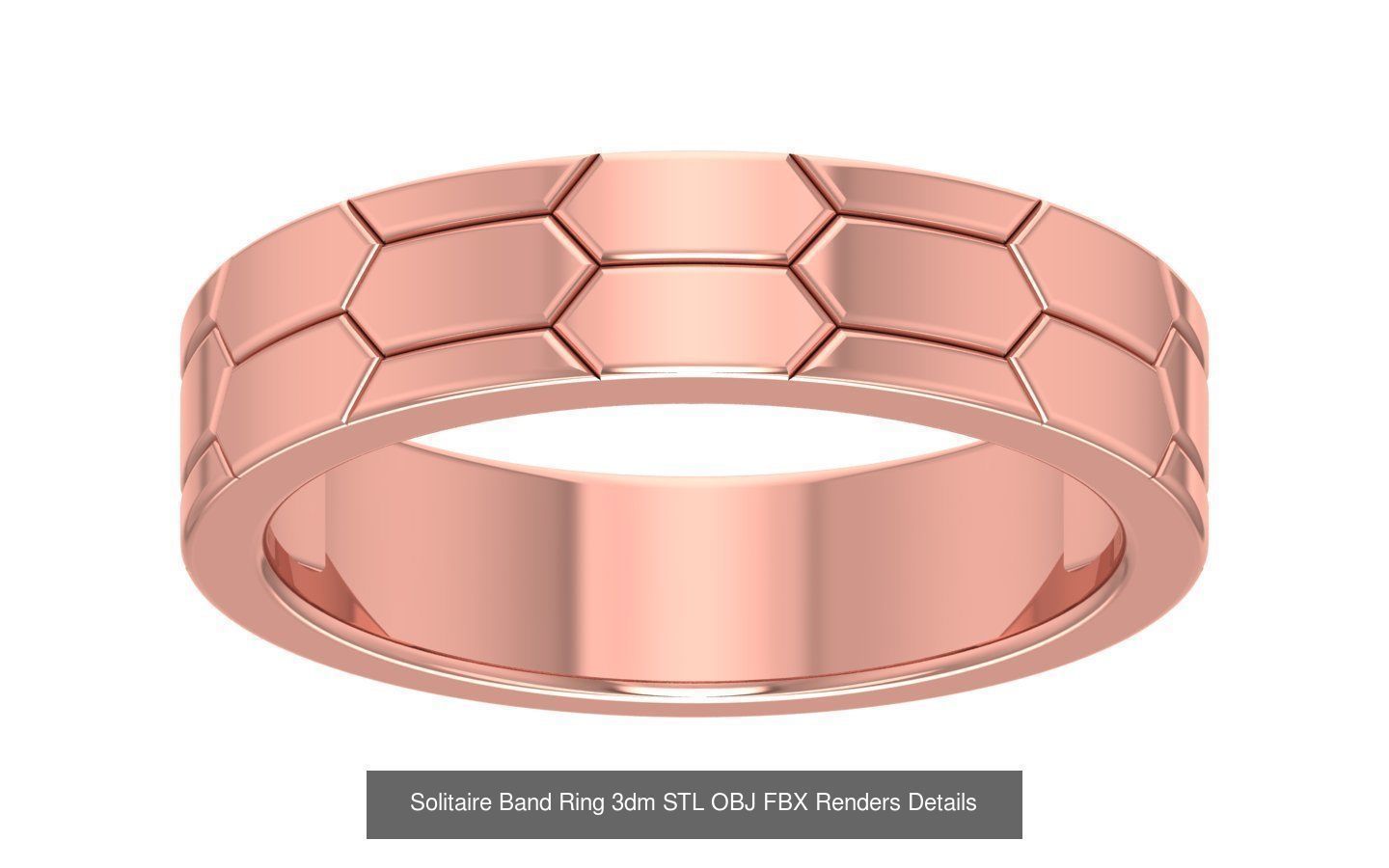 35 Solitaire Band Ring 3dm STL OBJ FBX Details Collection _33