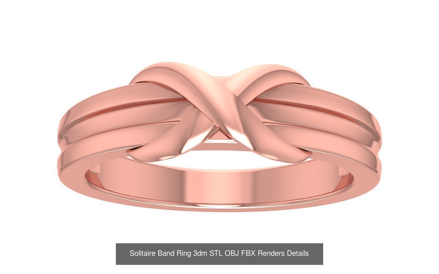 35 Solitaire Band Ring 3dm STL OBJ FBX Details Collection _6