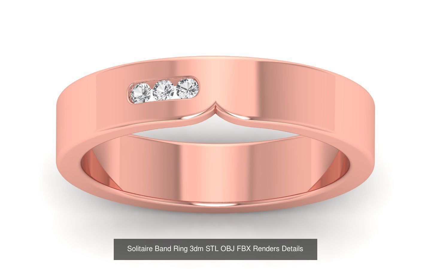 35 Solitaire Band Ring 3dm STL OBJ FBX Details Collection _31