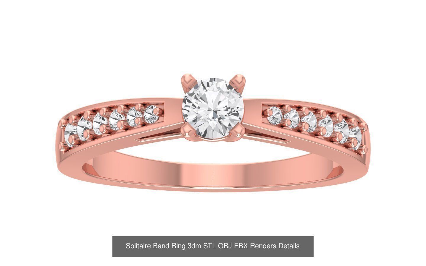 35 Solitaire Band Ring 3dm STL OBJ FBX Details Collection _15