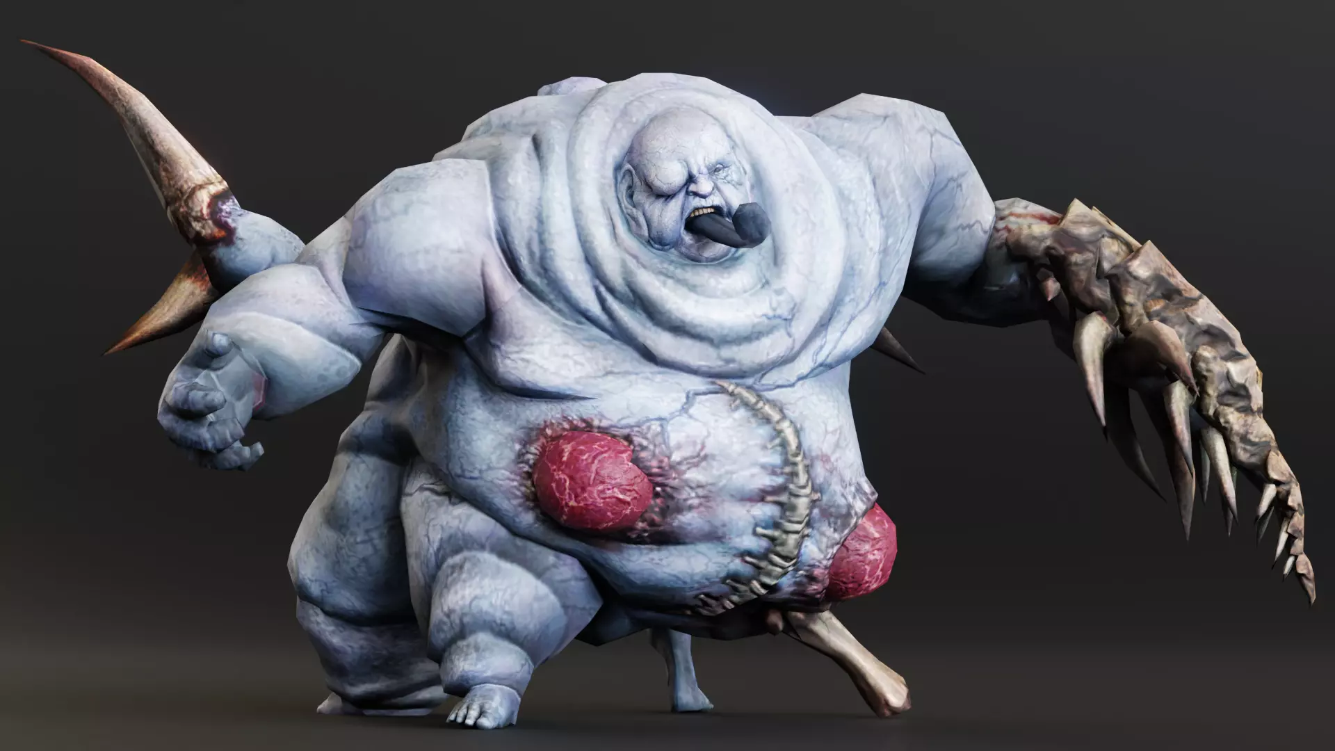 Big Abomination Twins Low-poly 3D model_0