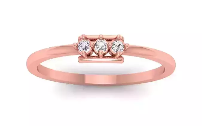 Women Engagement Band Ring 3dm STL OBJ FBX Renders Details