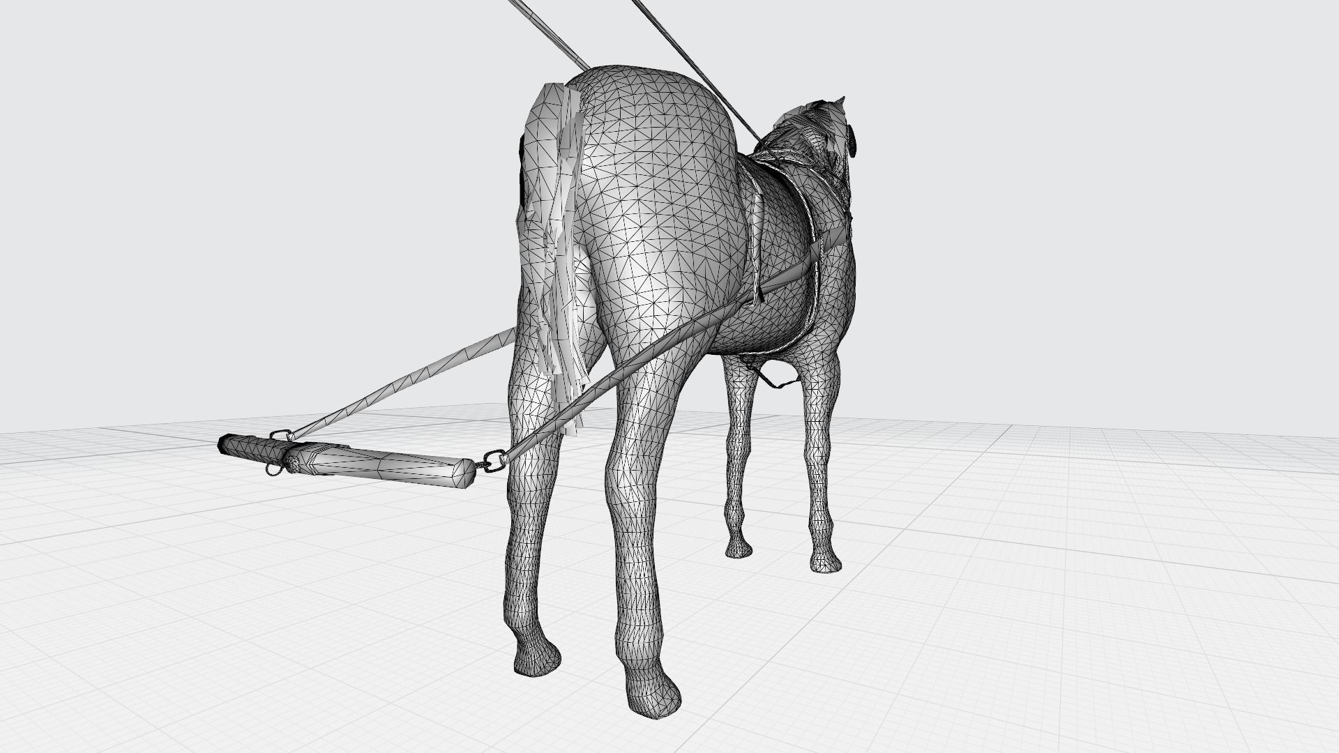 horse for a carriage model 3D model_16