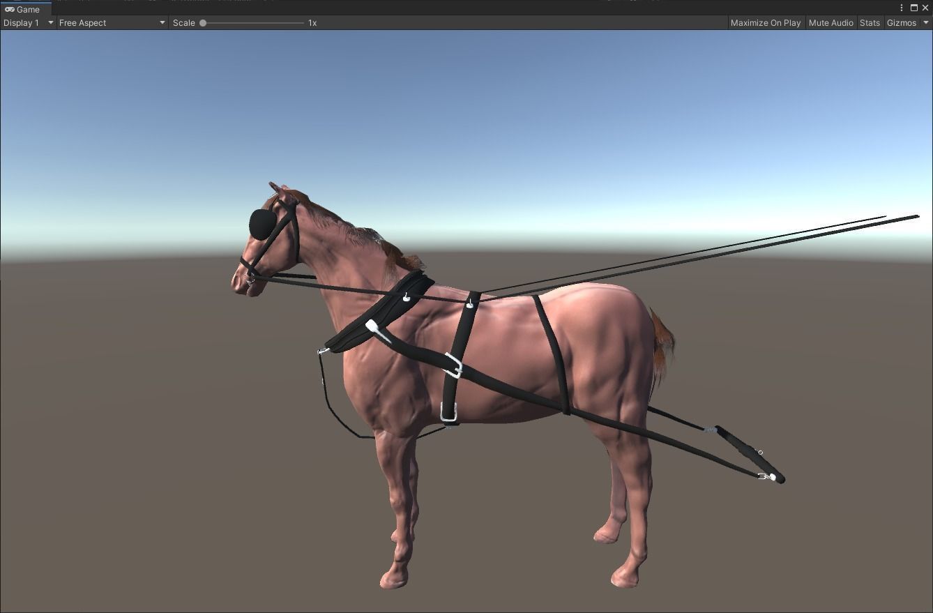 horse for a carriage model 3D model_18