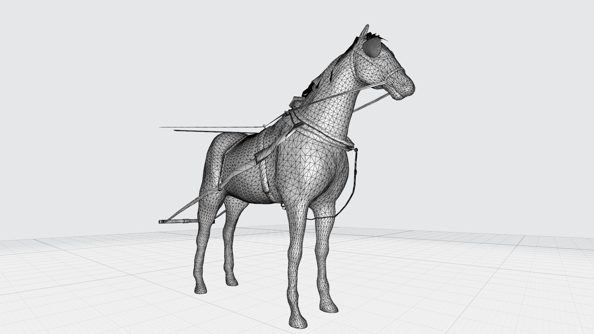 horse for a carriage model 3D model_17