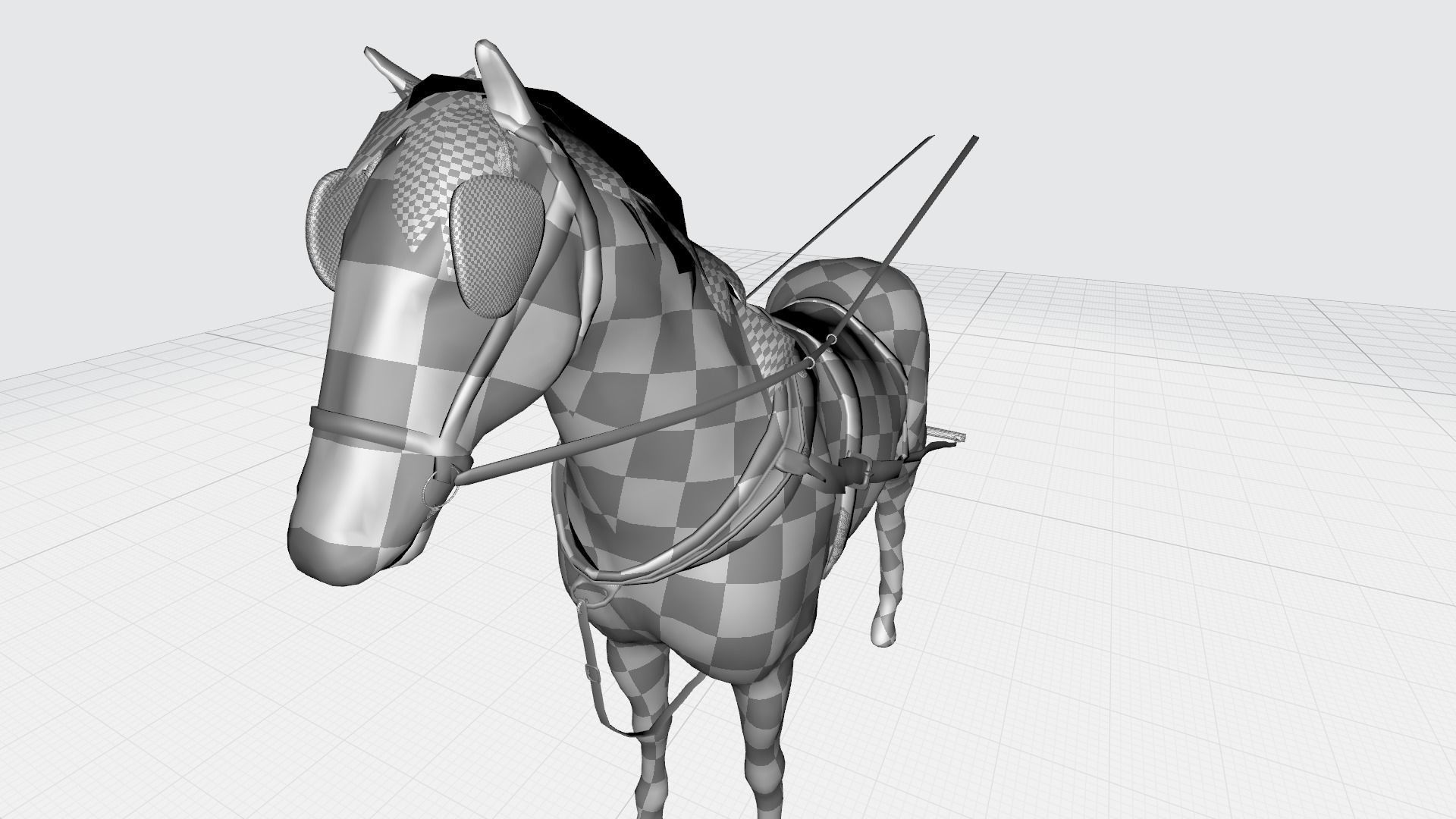 horse for a carriage model 3D model_12