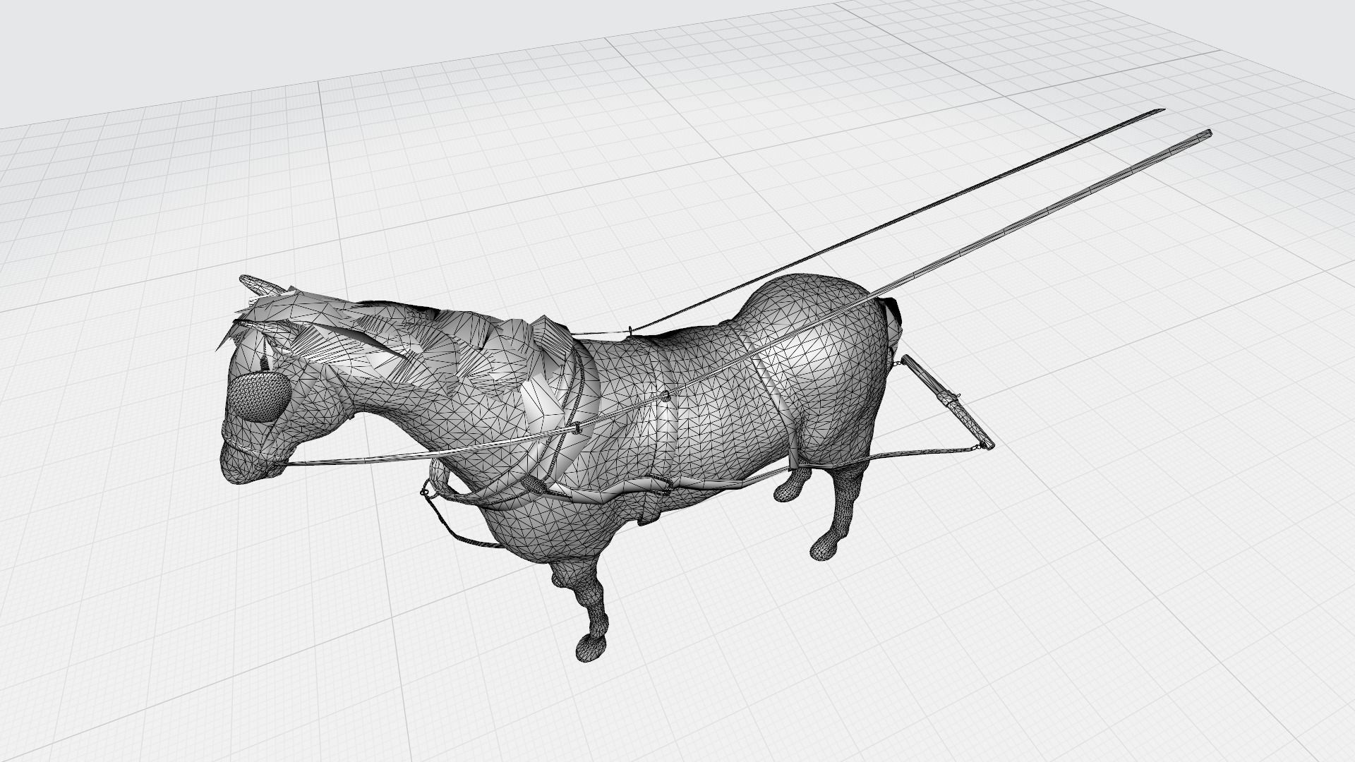 horse for a carriage model 3D model_15