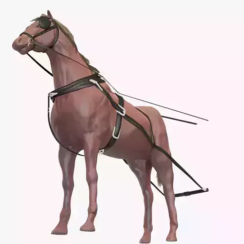 horse for a carriage model 3D model