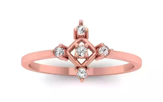 Women Engagement Band Ring 3dm STL OBJ FBX Renders Details