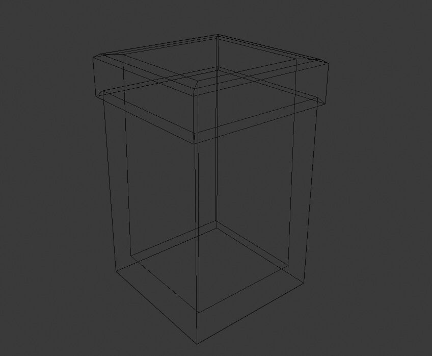 Simple Low Poly Trash Bin Free low-poly 3D model_1