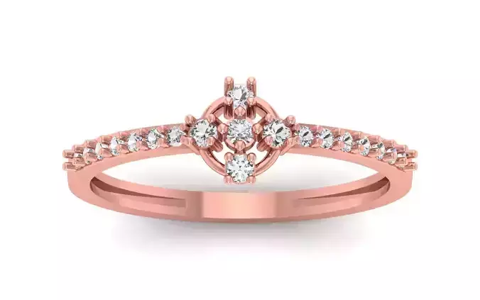Solitaire Women Engagement Ring 3dm STL OBJ FBX Renders Details