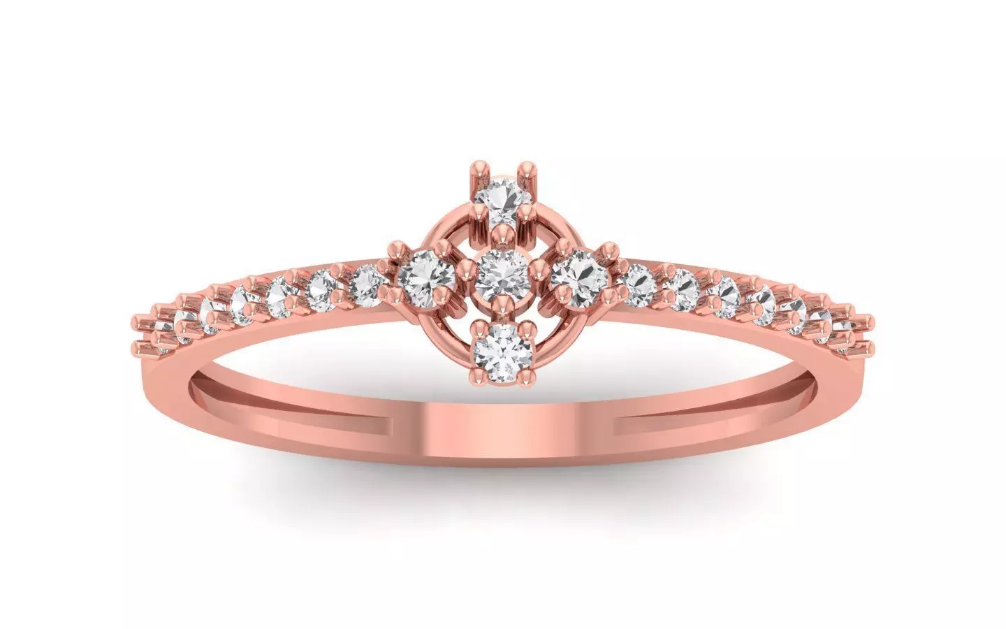 Solitaire Women Engagement Ring 3dm STL OBJ FBX Renders Details 3D print model_0