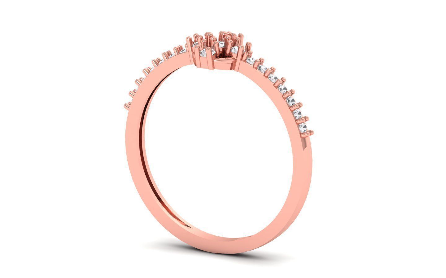 Solitaire Women Engagement Ring 3dm STL OBJ FBX Renders Details 3D print model_1