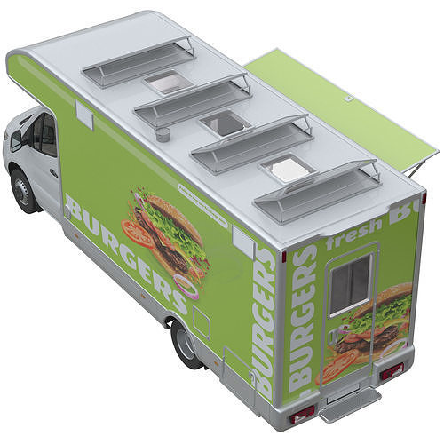 Food Truck Sprinter 3D model 3
