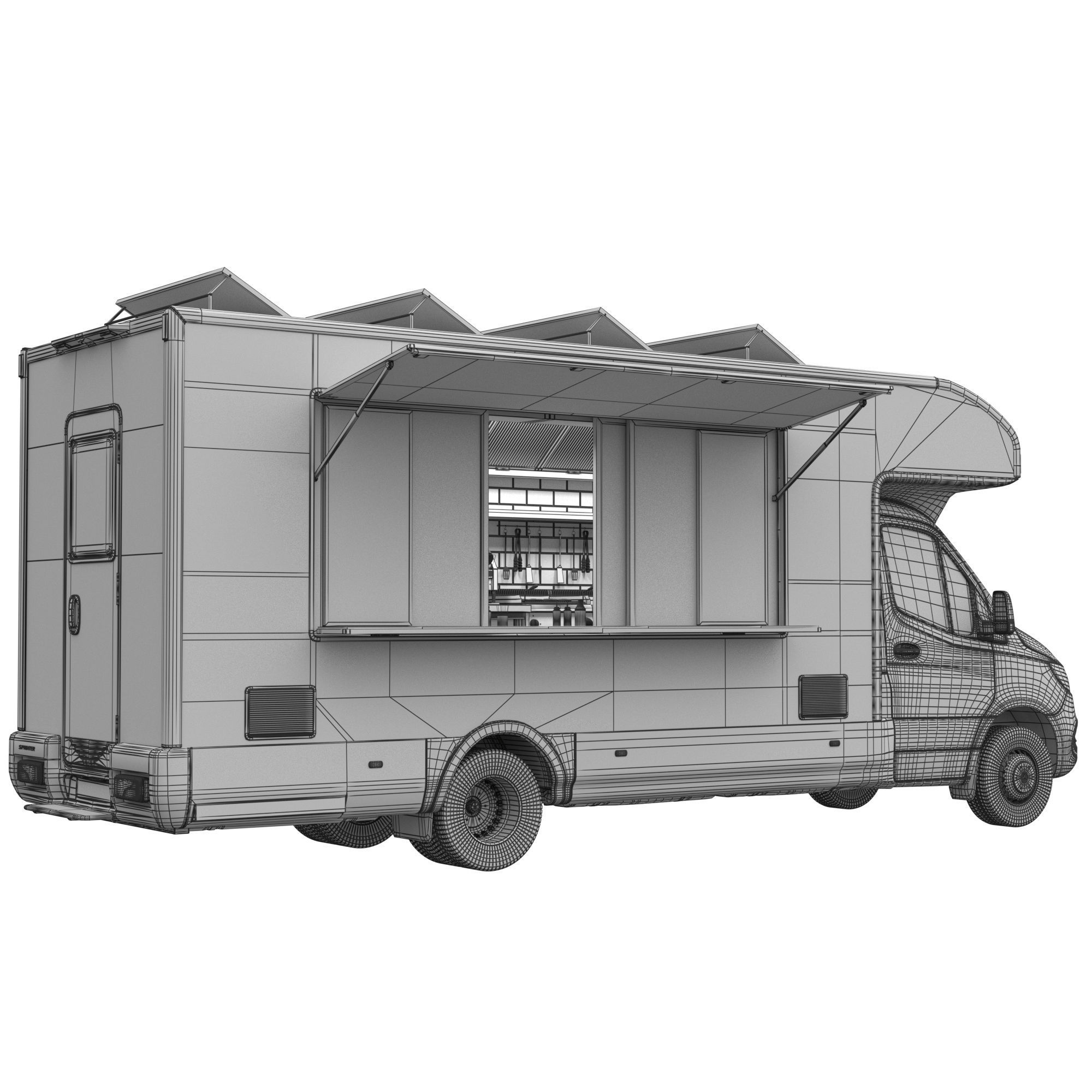 Food Truck Sprinter 3D model_17