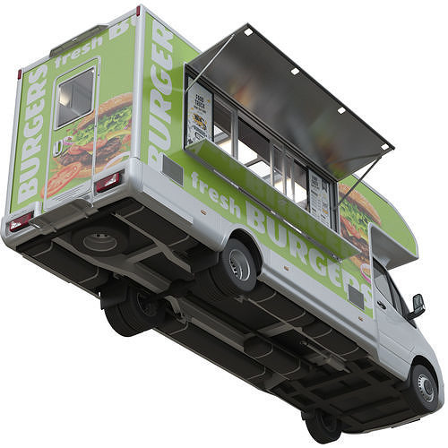 Food Truck Sprinter 3D model 5