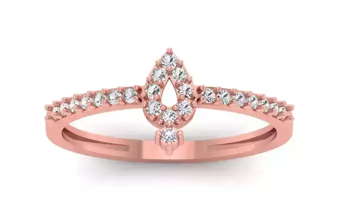 Solitaire Women Engagement Ring 3dm STL OBJ FBX Renders Details