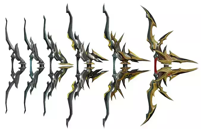 Mythical Bows Free low-poly 3D model