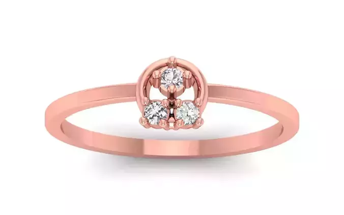 Women Engagement Band Ring 3dm STL OBJ FBX Renders Details