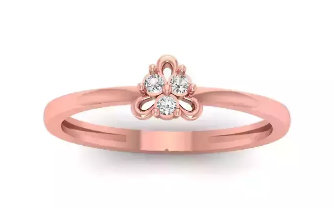 Women Engagement Band Ring 3dm STL OBJ FBX Renders Details