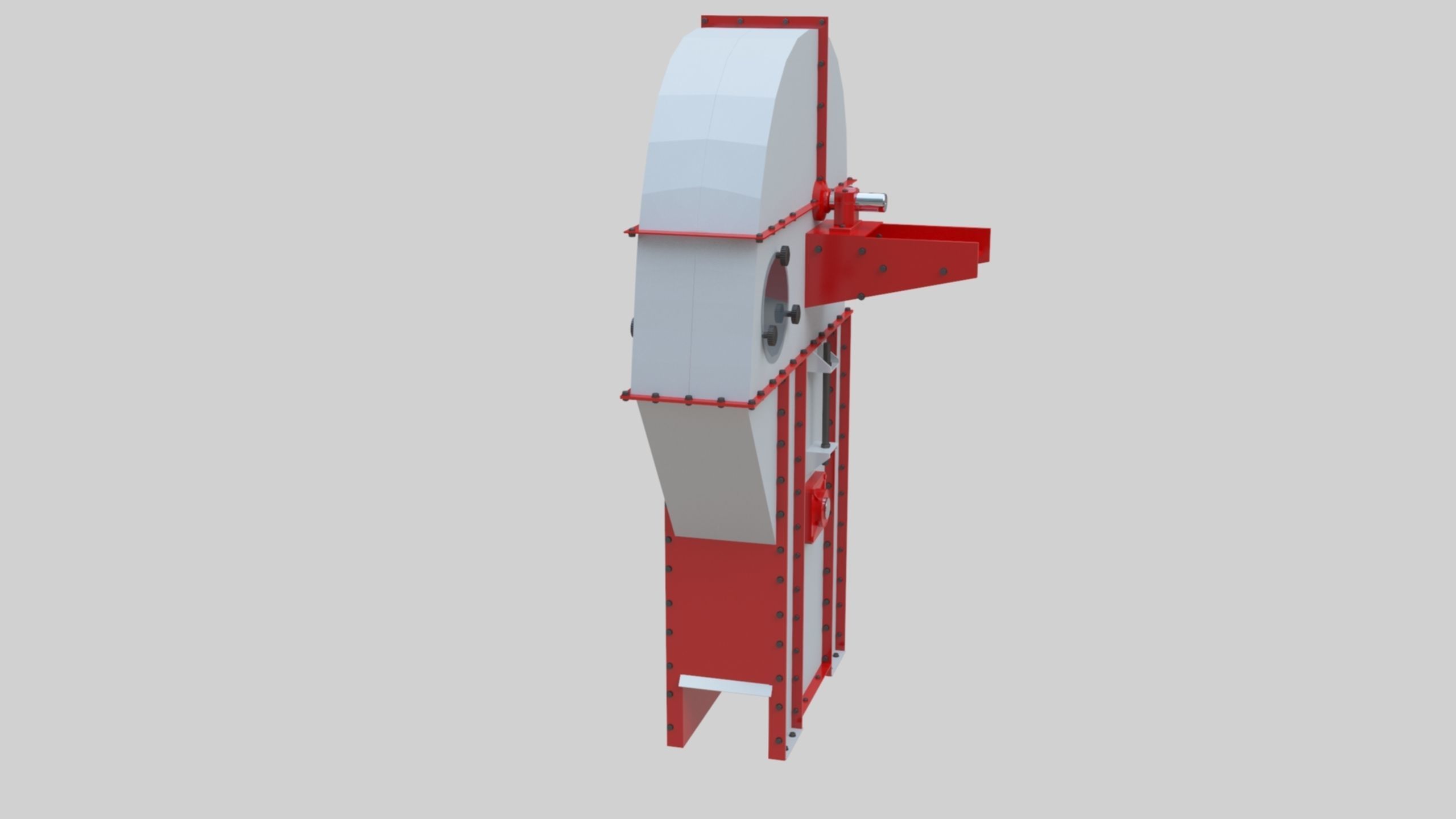 Bucket Elevator - Wheat Grain Flour Milling Machine Low-poly 3D model_29