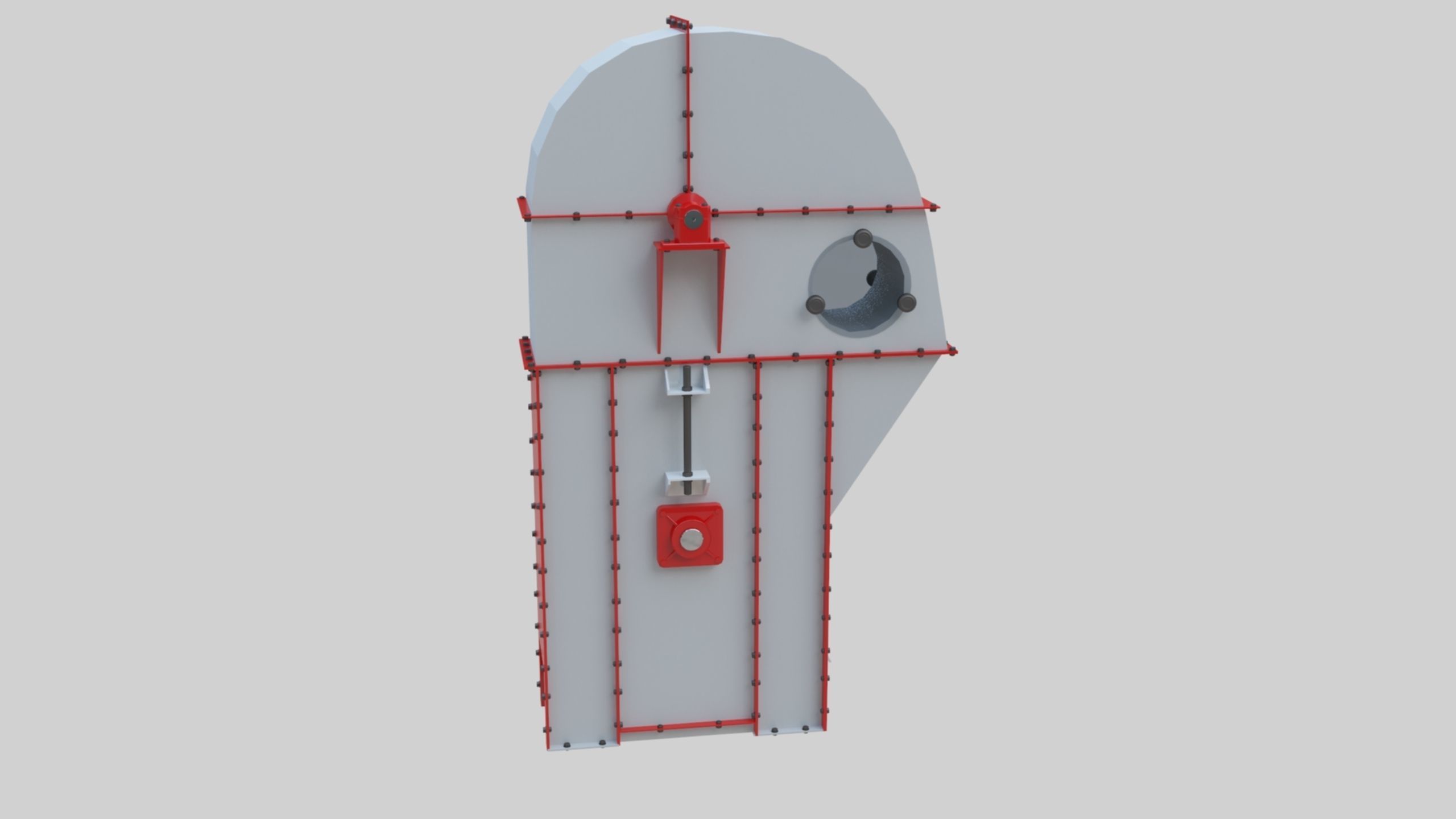 Bucket Elevator - Wheat Grain Flour Milling Machine Low-poly 3D model_28