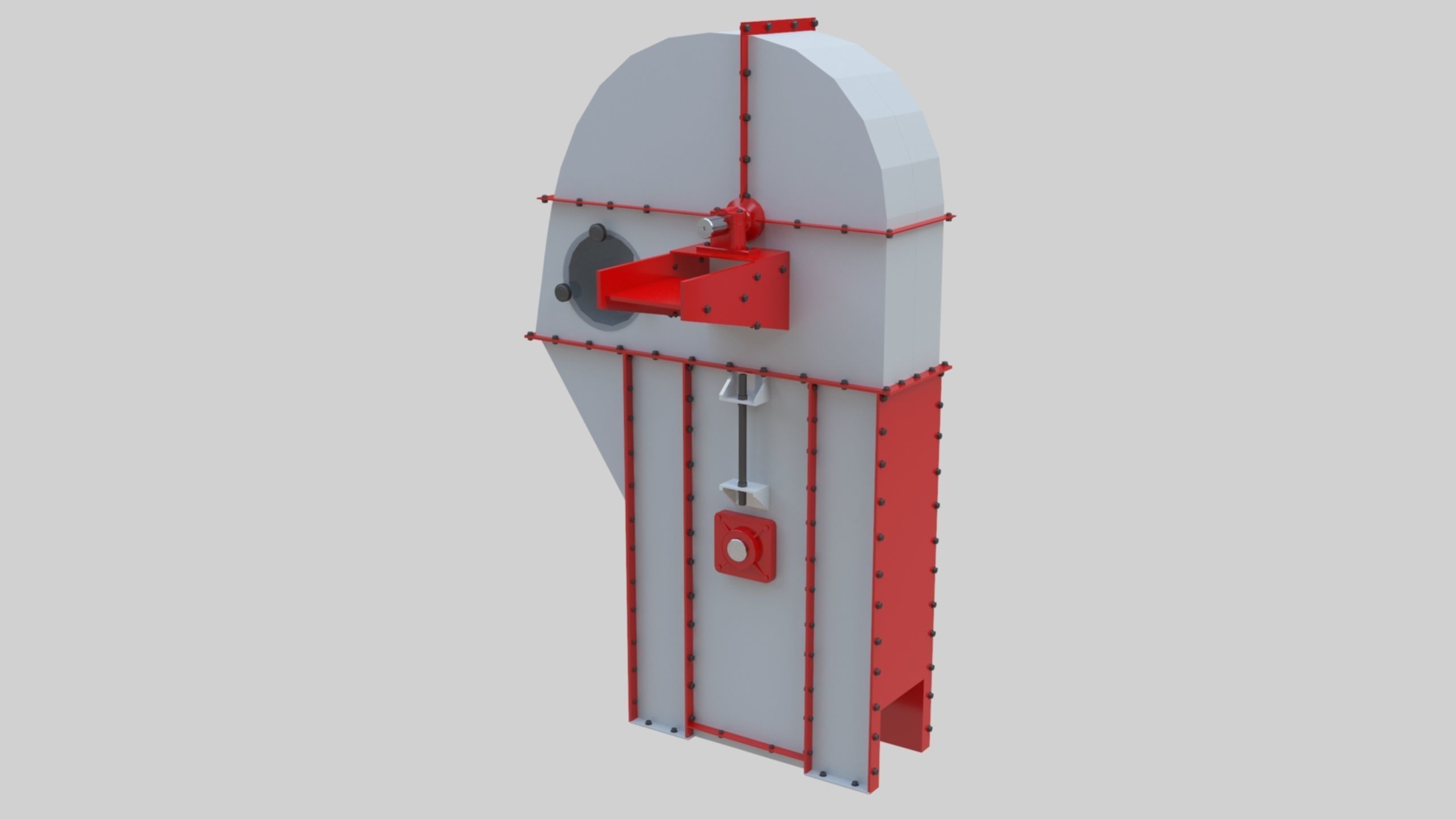 Bucket Elevator - Wheat Grain Flour Milling Machine Low-poly 3D model_30