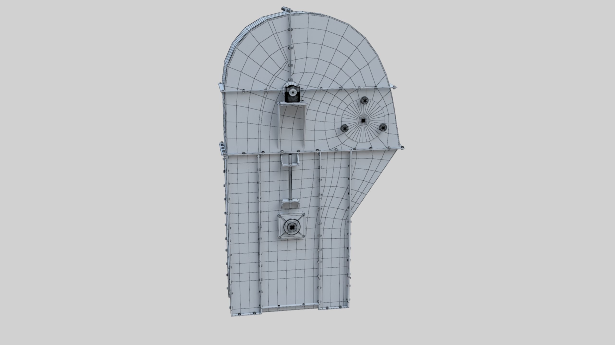 Bucket Elevator - Wheat Grain Flour Milling Machine Low-poly 3D model_49