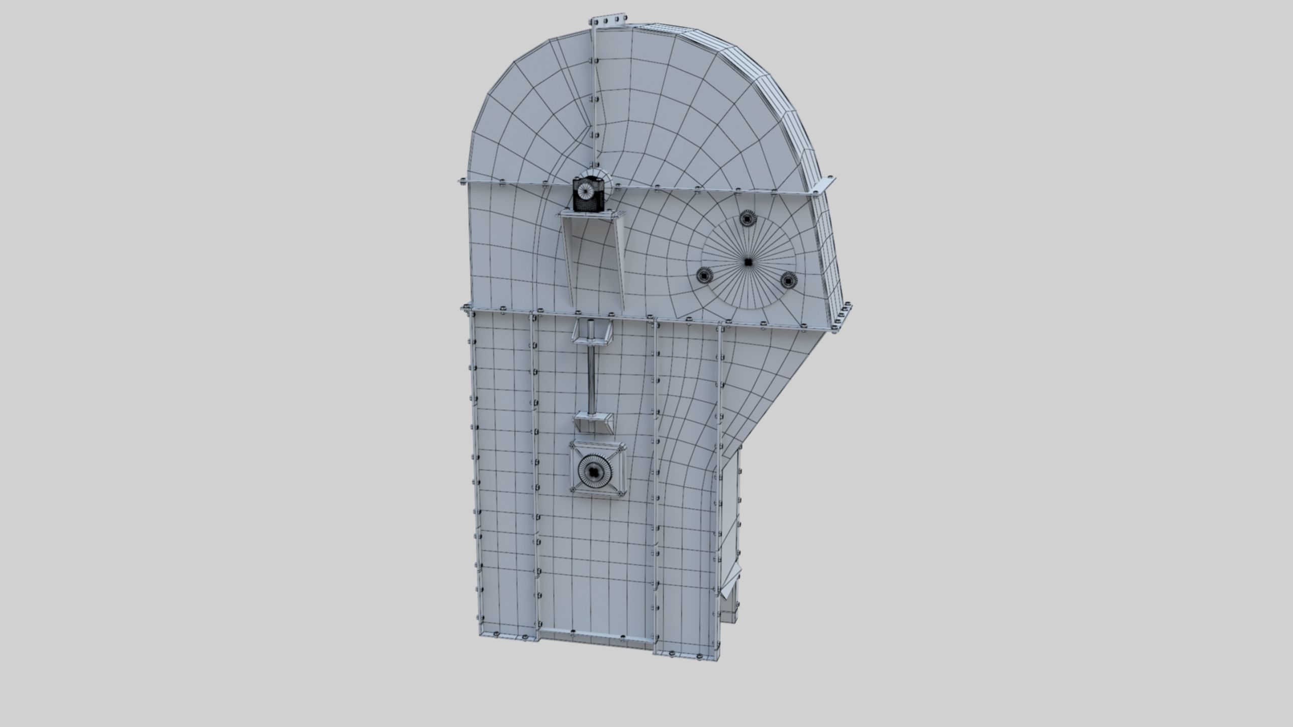 Bucket Elevator - Wheat Grain Flour Milling Machine Low-poly 3D model_55
