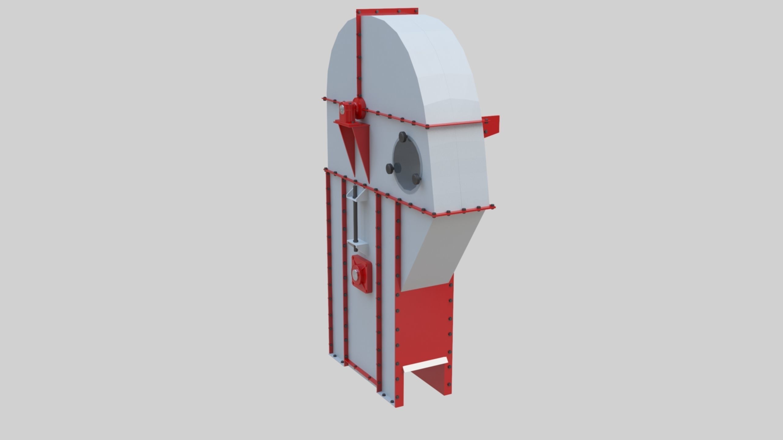 Bucket Elevator - Wheat Grain Flour Milling Machine Low-poly 3D model_31