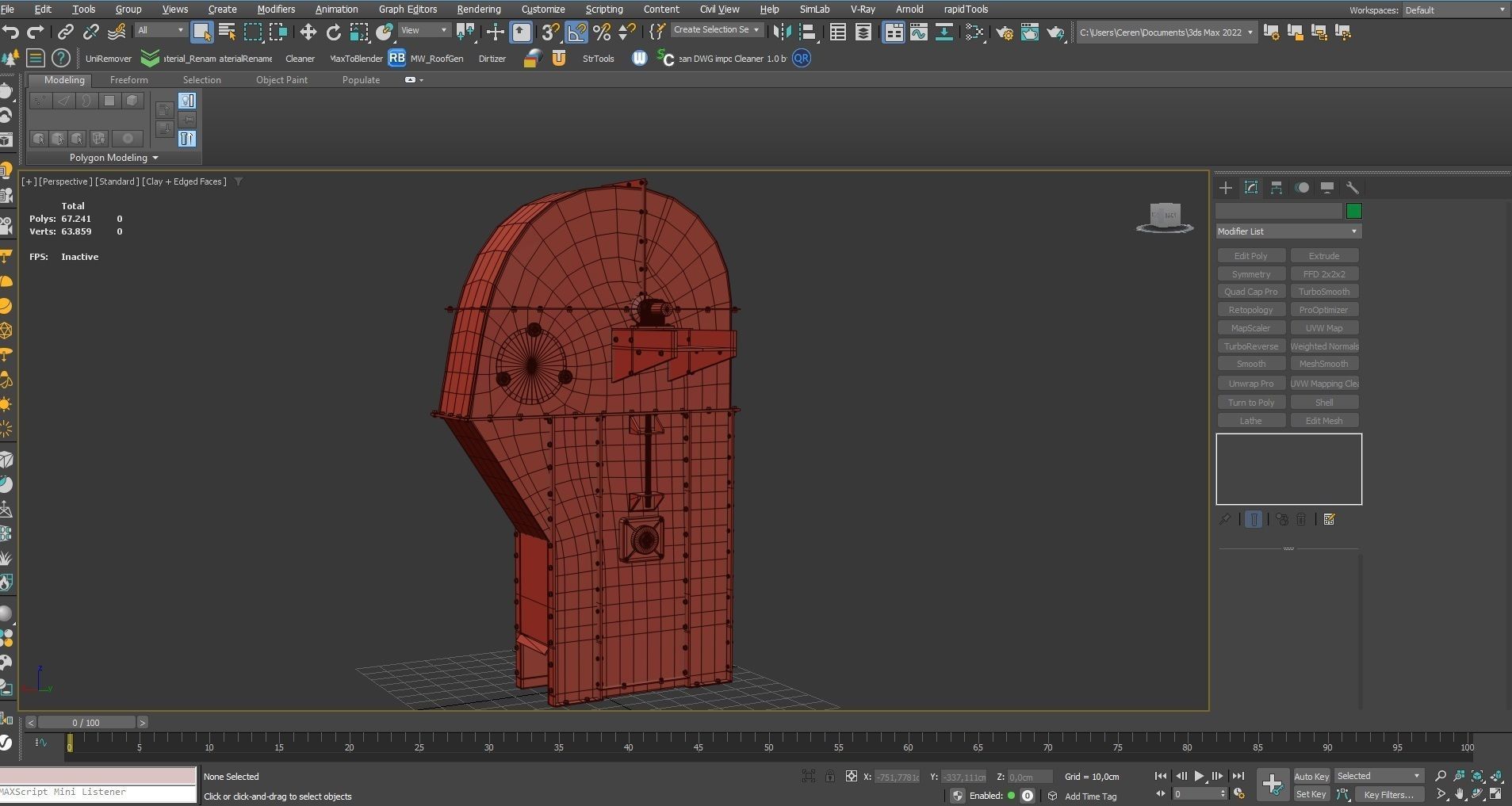 Bucket Elevator - Wheat Grain Flour Milling Machine Low-poly 3D model_23