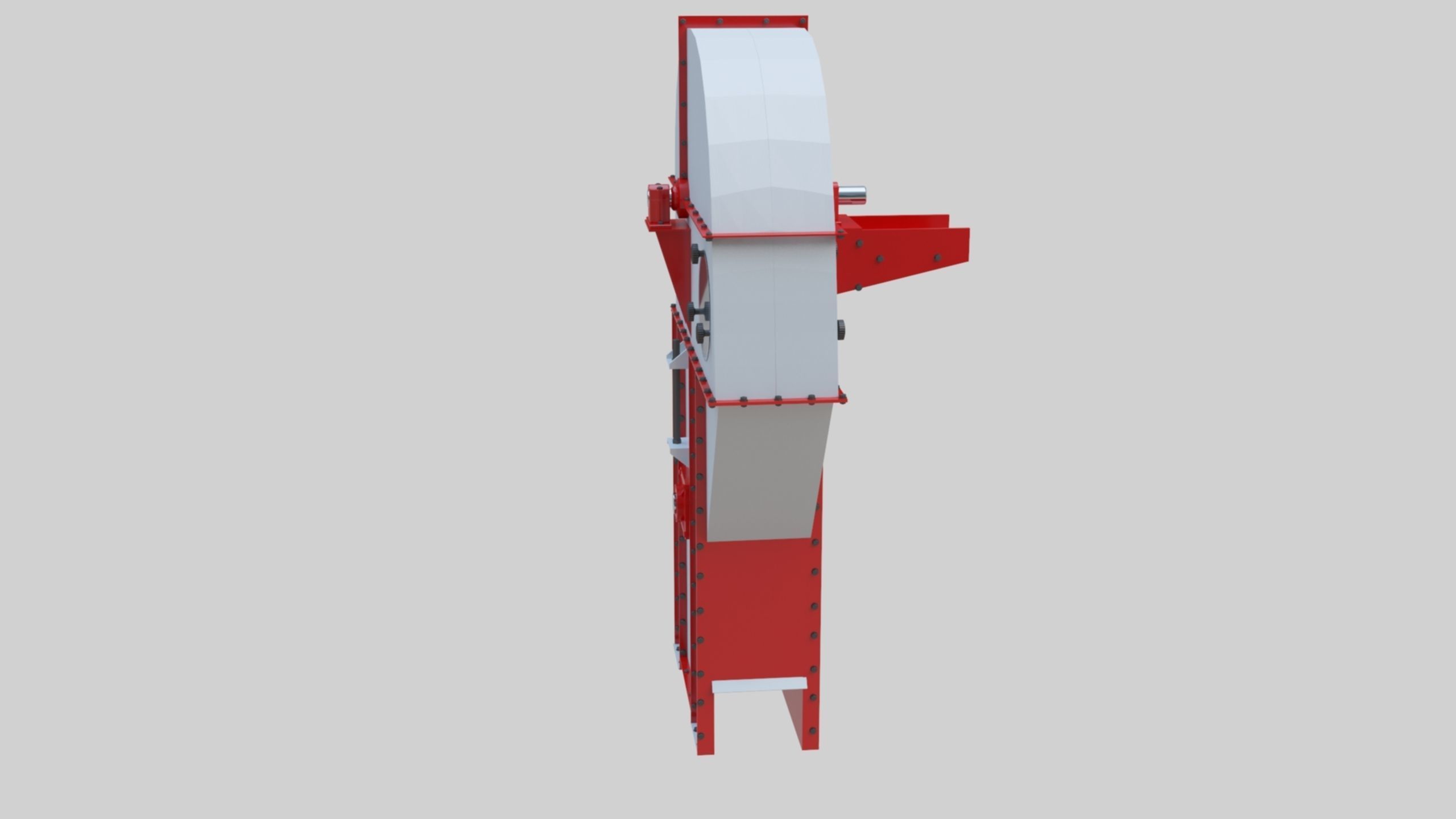 Bucket Elevator - Wheat Grain Flour Milling Machine Low-poly 3D model_6