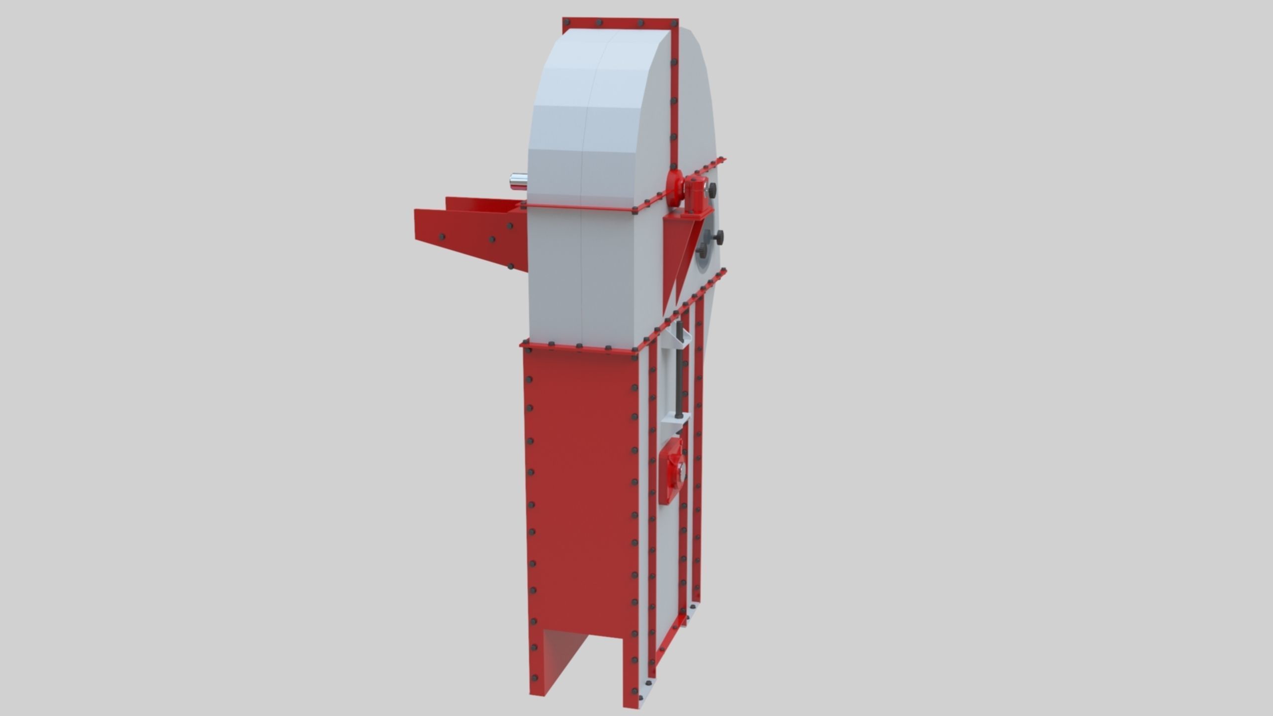 Bucket Elevator - Wheat Grain Flour Milling Machine Low-poly 3D model_3