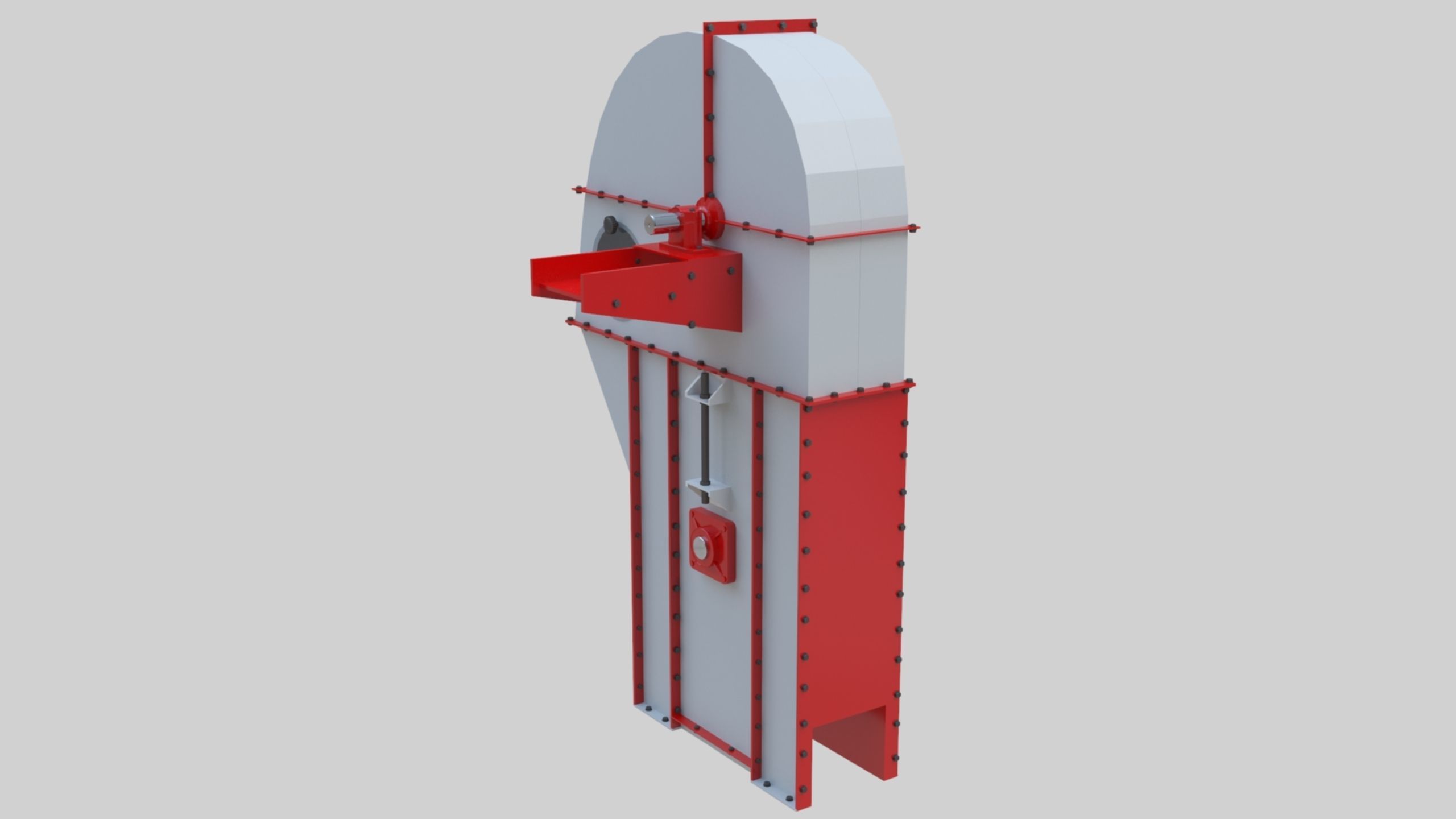 Bucket Elevator - Wheat Grain Flour Milling Machine Low-poly 3D model_25