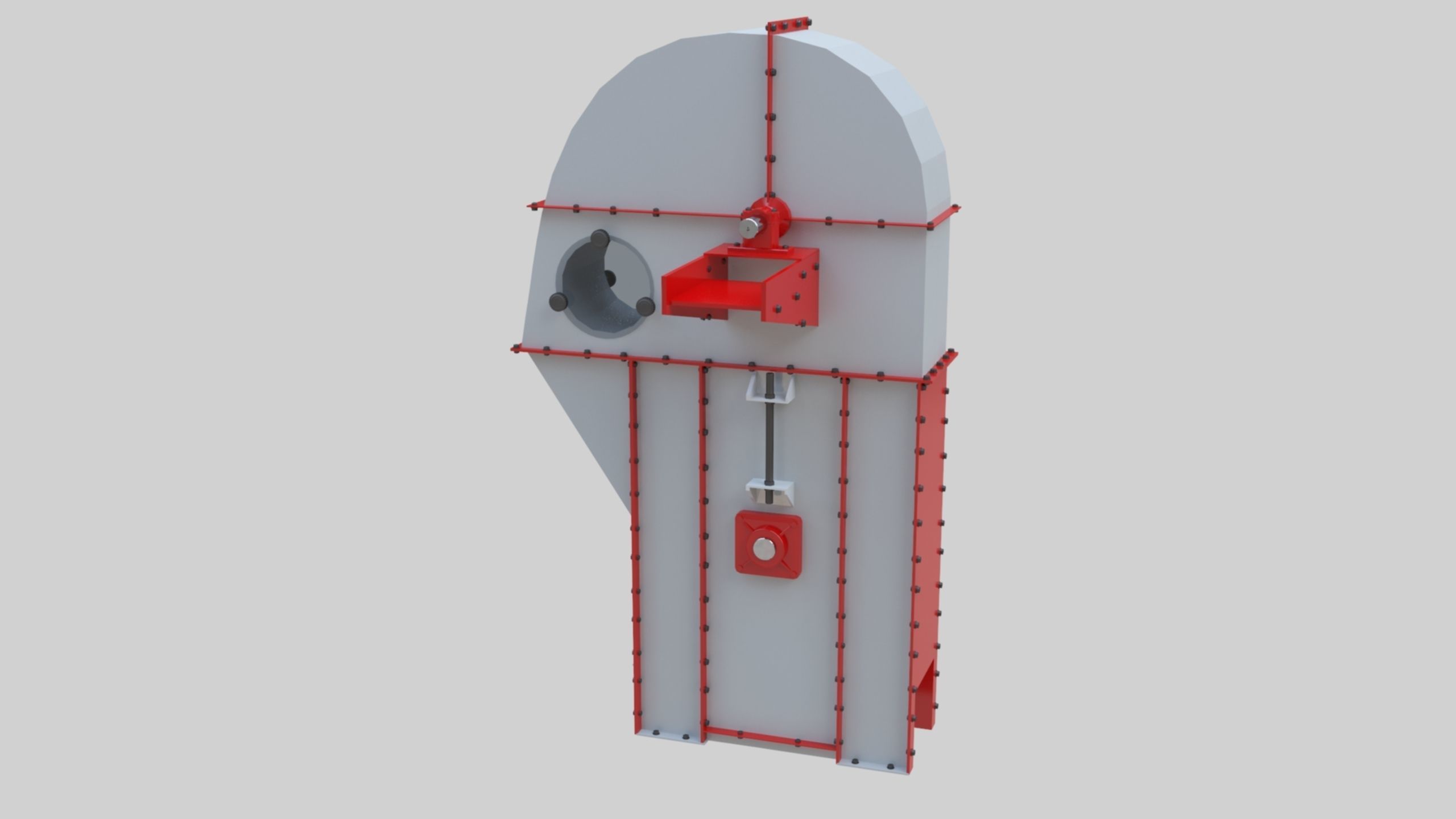 Bucket Elevator - Wheat Grain Flour Milling Machine Low-poly 3D model_38