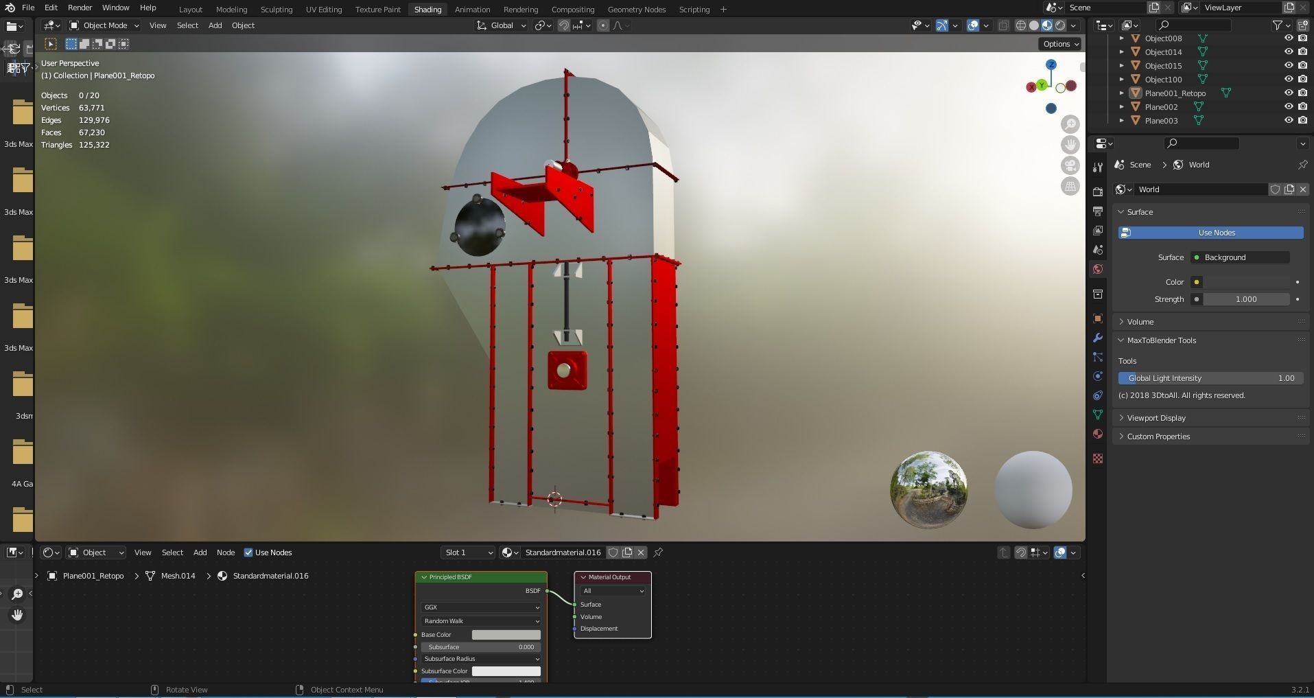 Bucket Elevator - Wheat Grain Flour Milling Machine Low-poly 3D model_22