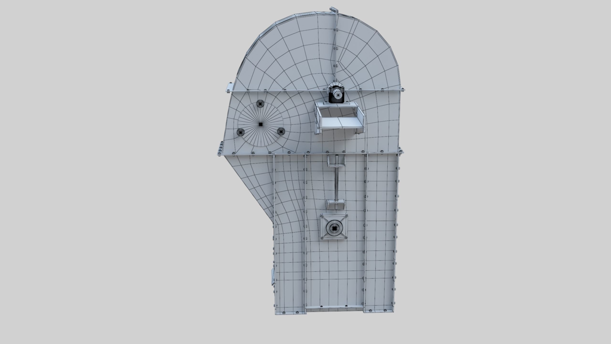 Bucket Elevator - Wheat Grain Flour Milling Machine Low-poly 3D model_20