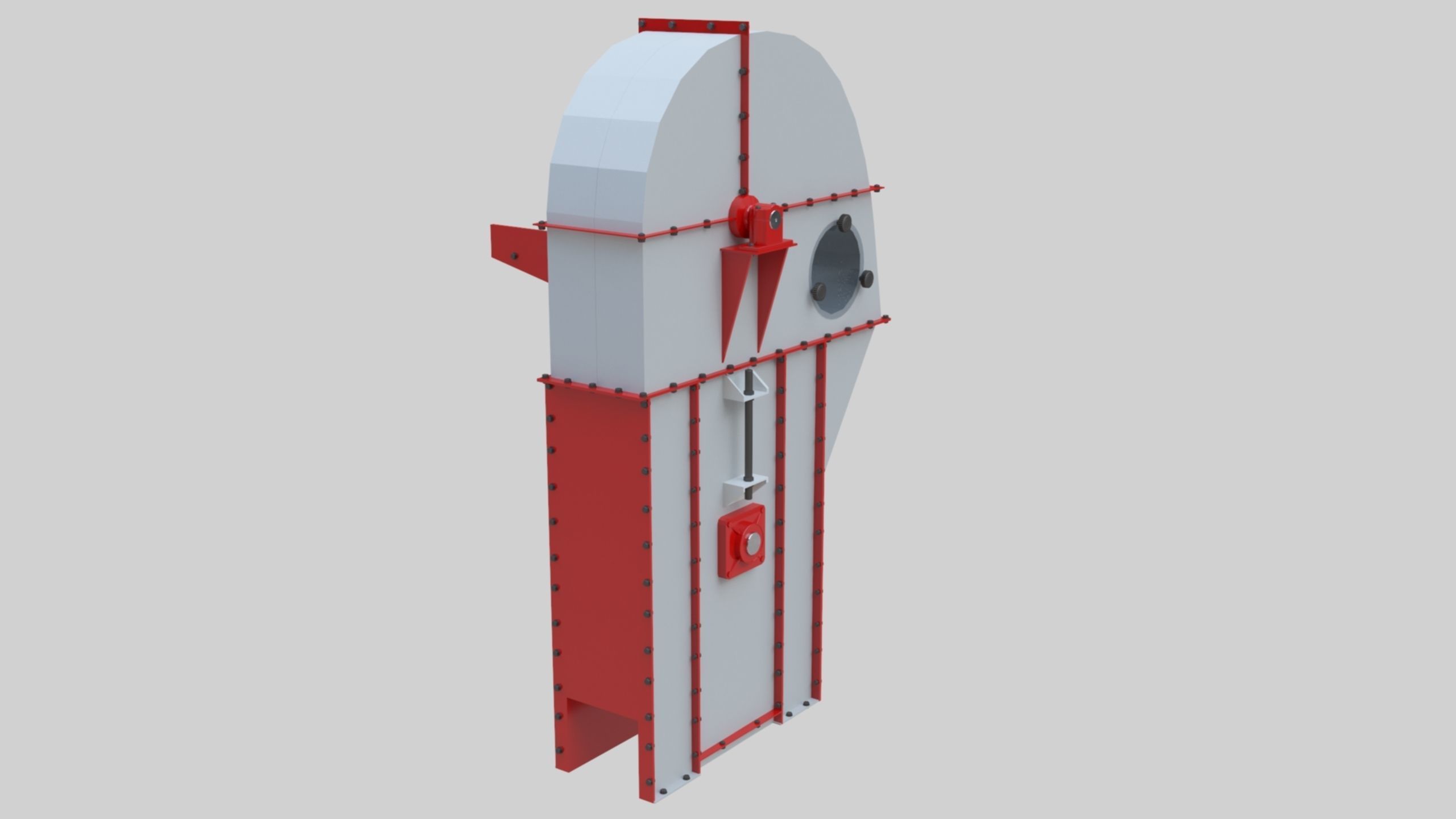 Bucket Elevator - Wheat Grain Flour Milling Machine Low-poly 3D model_34