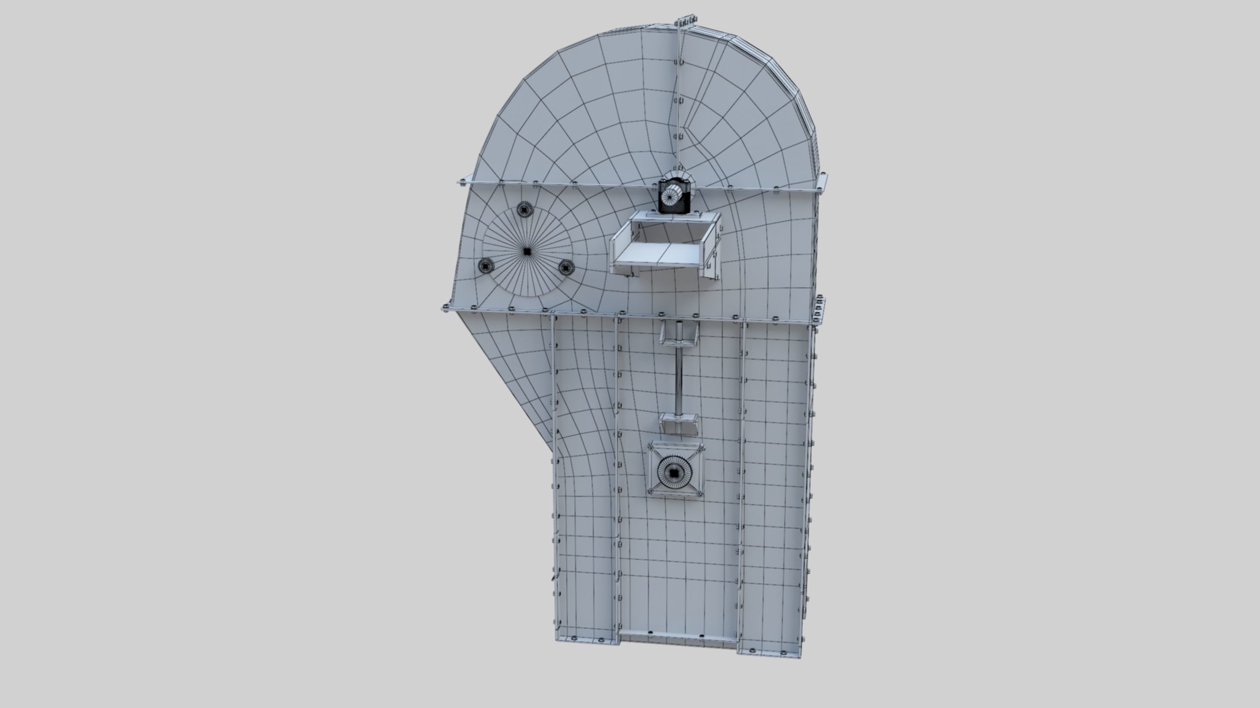 Bucket Elevator - Wheat Grain Flour Milling Machine Low-poly 3D model_53