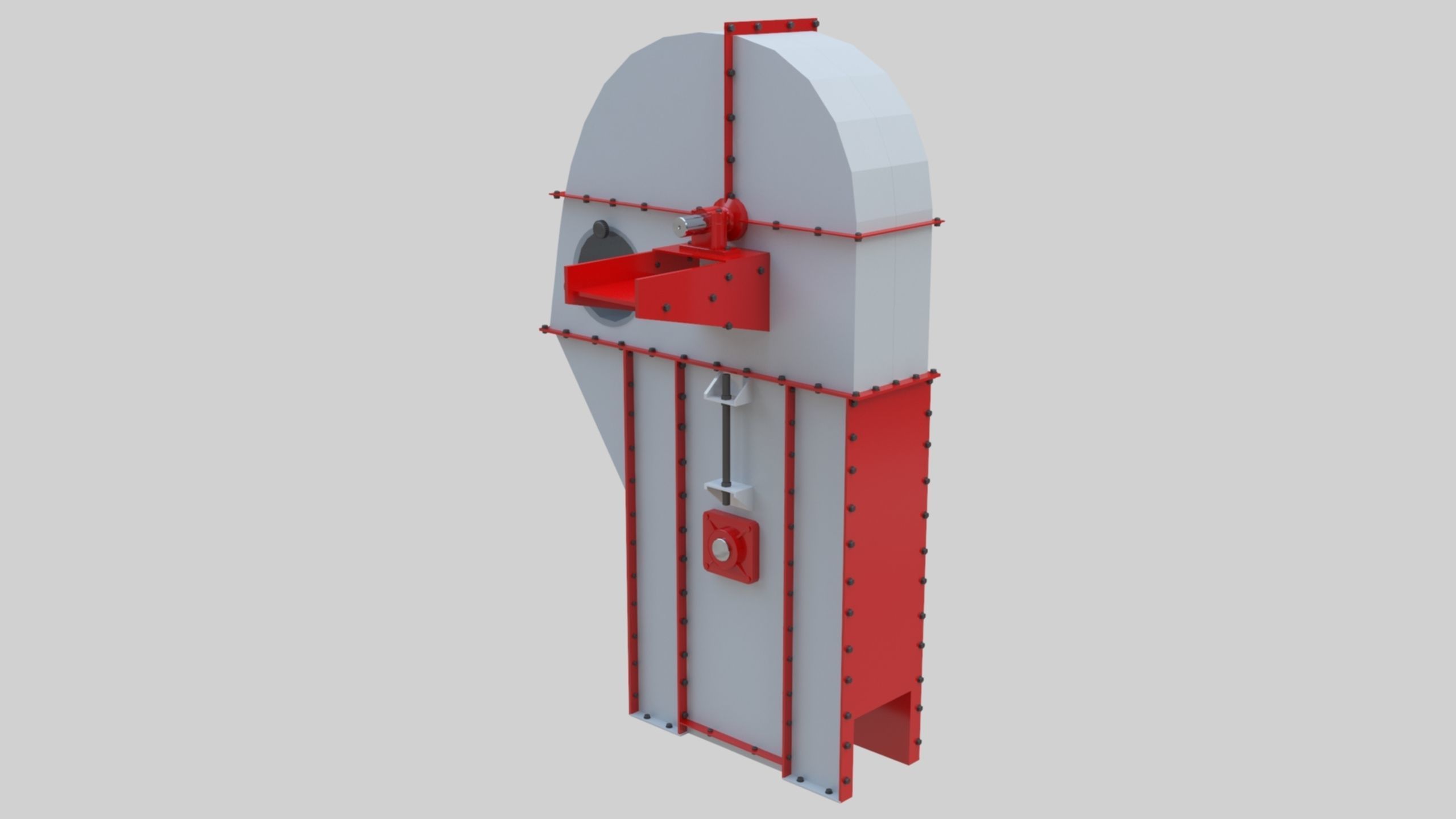 Bucket Elevator - Wheat Grain Flour Milling Machine Low-poly 3D model_26