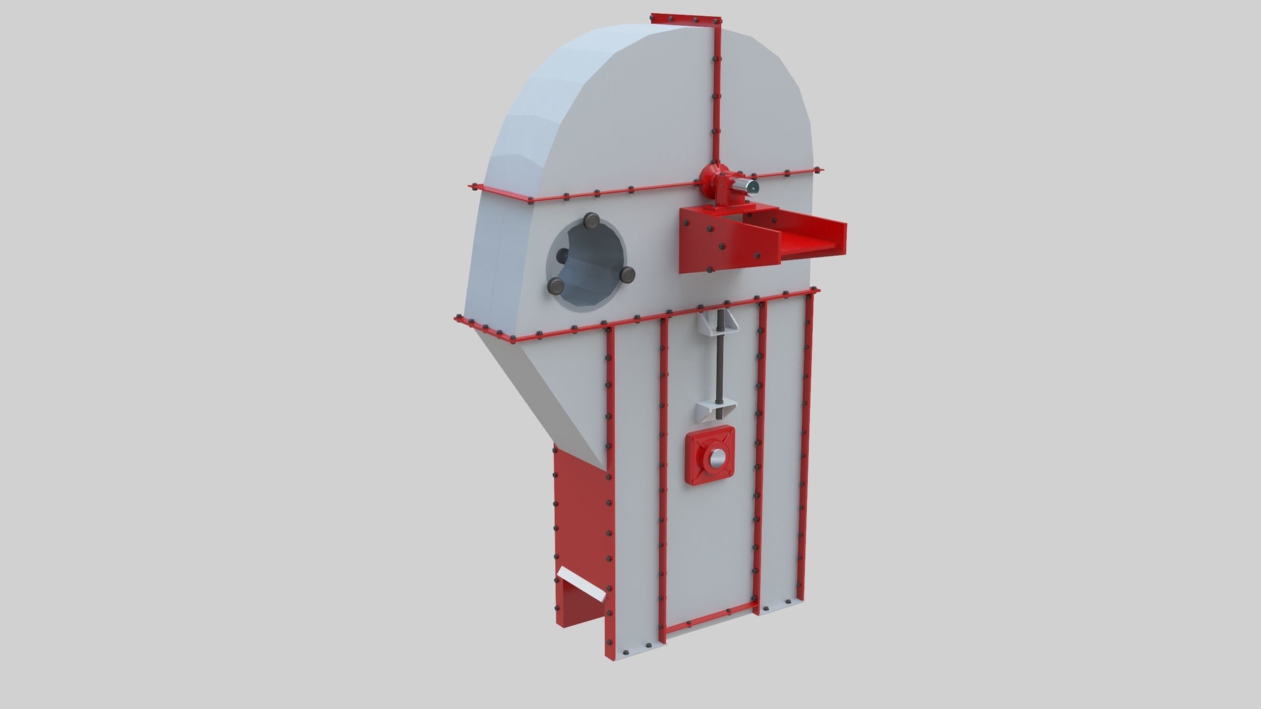 Bucket Elevator - Wheat Grain Flour Milling Machine Low-poly 3D model_7